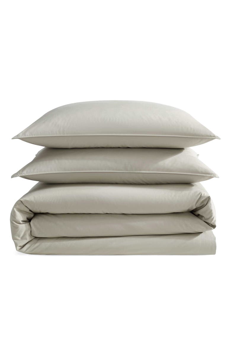 Calvin Klein Washed Percale Duvet Cover & Sham Set, Main, color, Absinthe Green