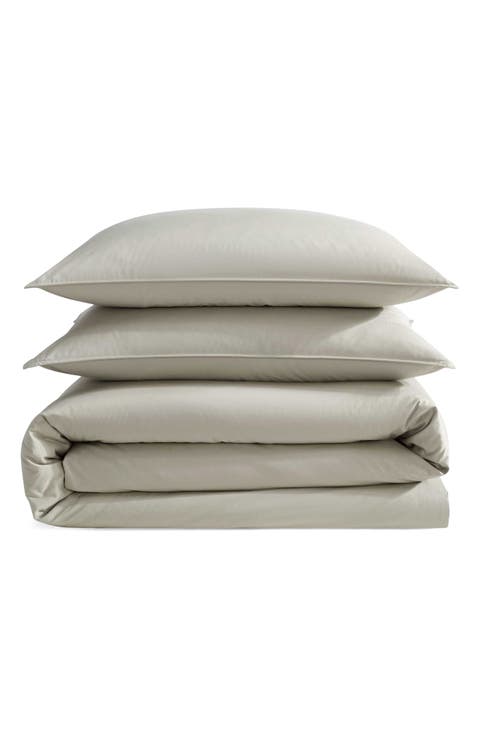 Washed Percale Duvet Cover & Sham Set