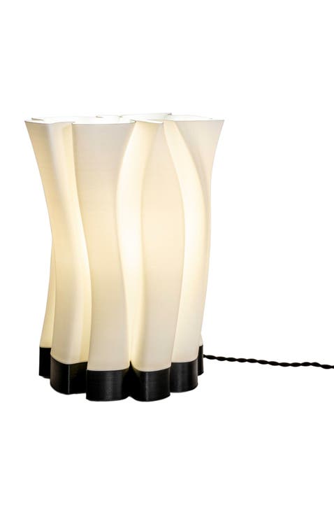 Flame 13.5" Modern Bohemian Plant-Based PLA 3D Printed Dimmable LED Table Lamp