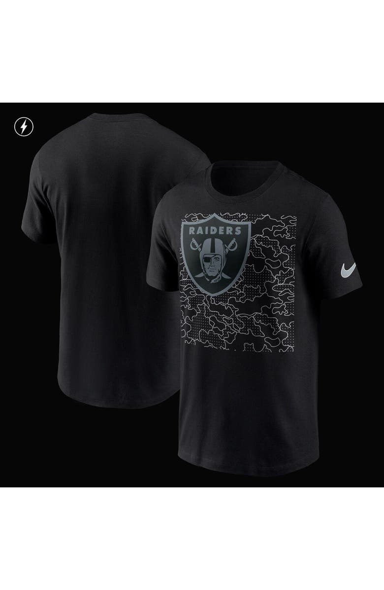 Nike Men's Nike Black Las Vegas Raiders RFLCTV T-Shirt, Alternate, color, 