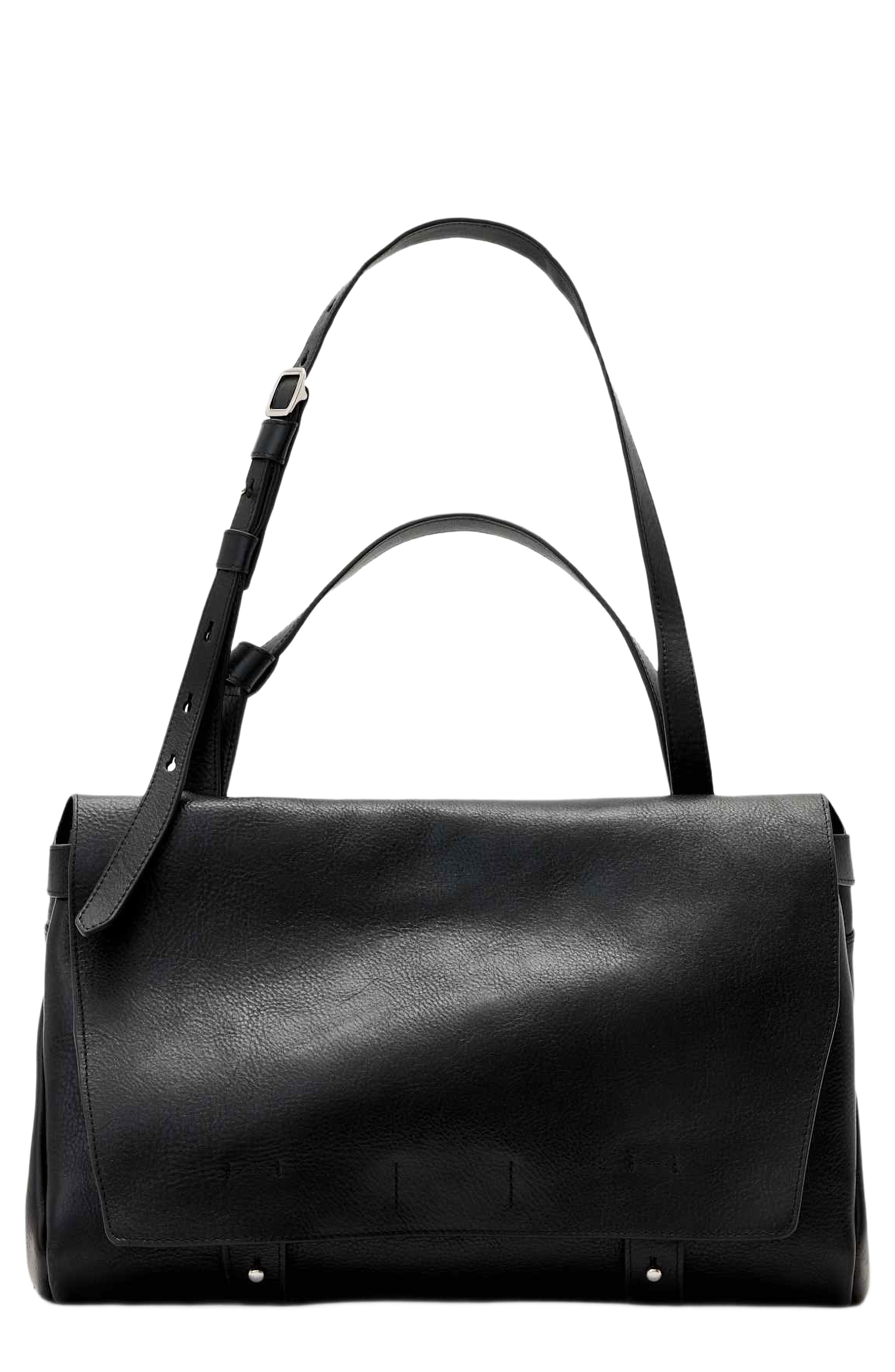 Joan Leather Satchel, Main, color, BLACK