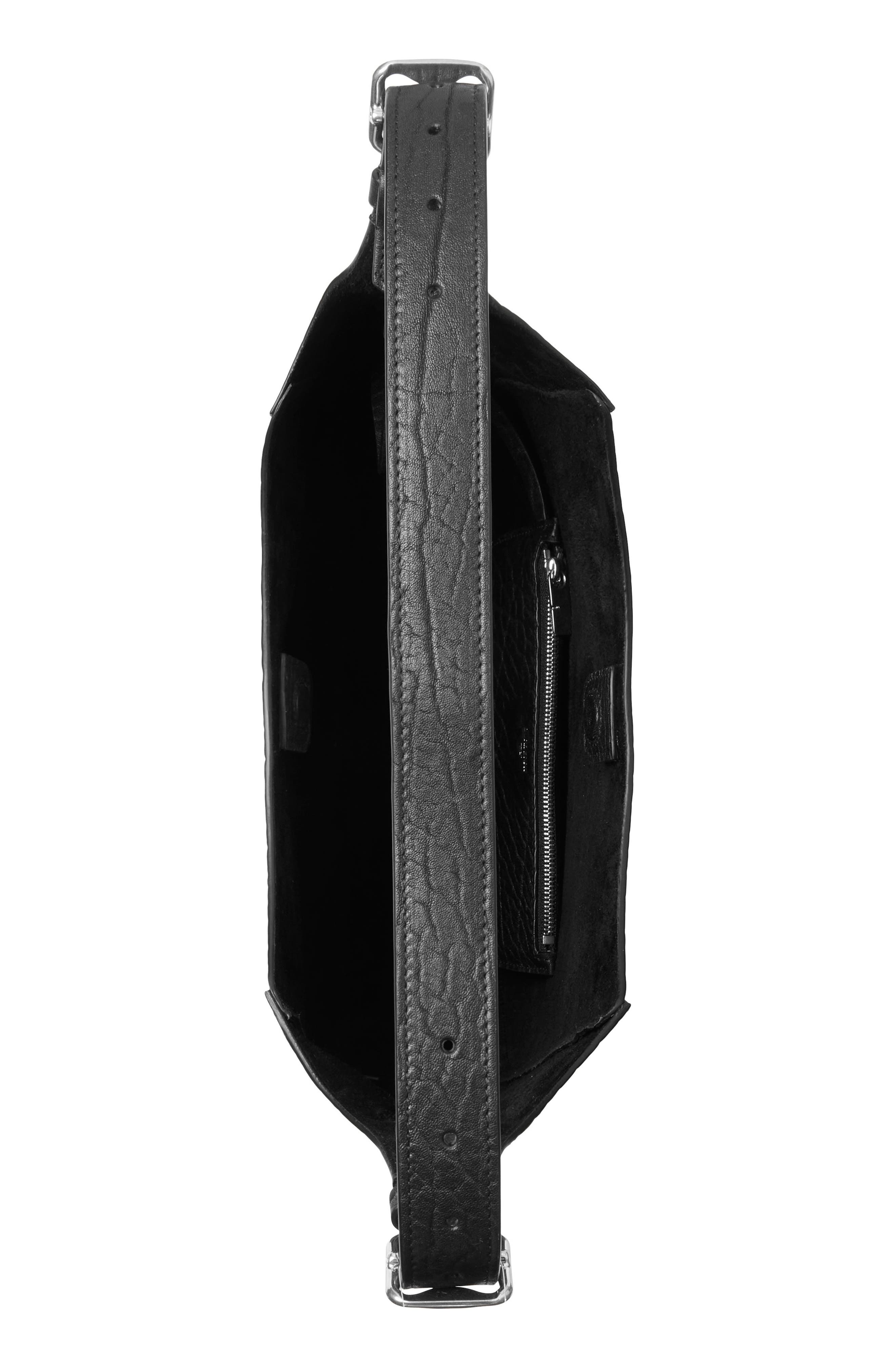 Burberry Medium Chess Leather Hobo Bag, Alternate, color, 