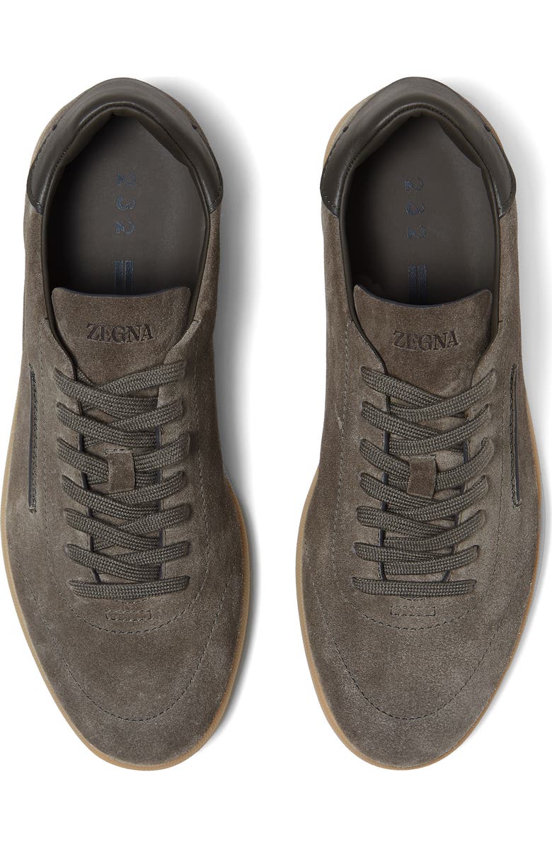 ZEGNA 232 Suede Sneaker, Alternate, color, Dark Taupe