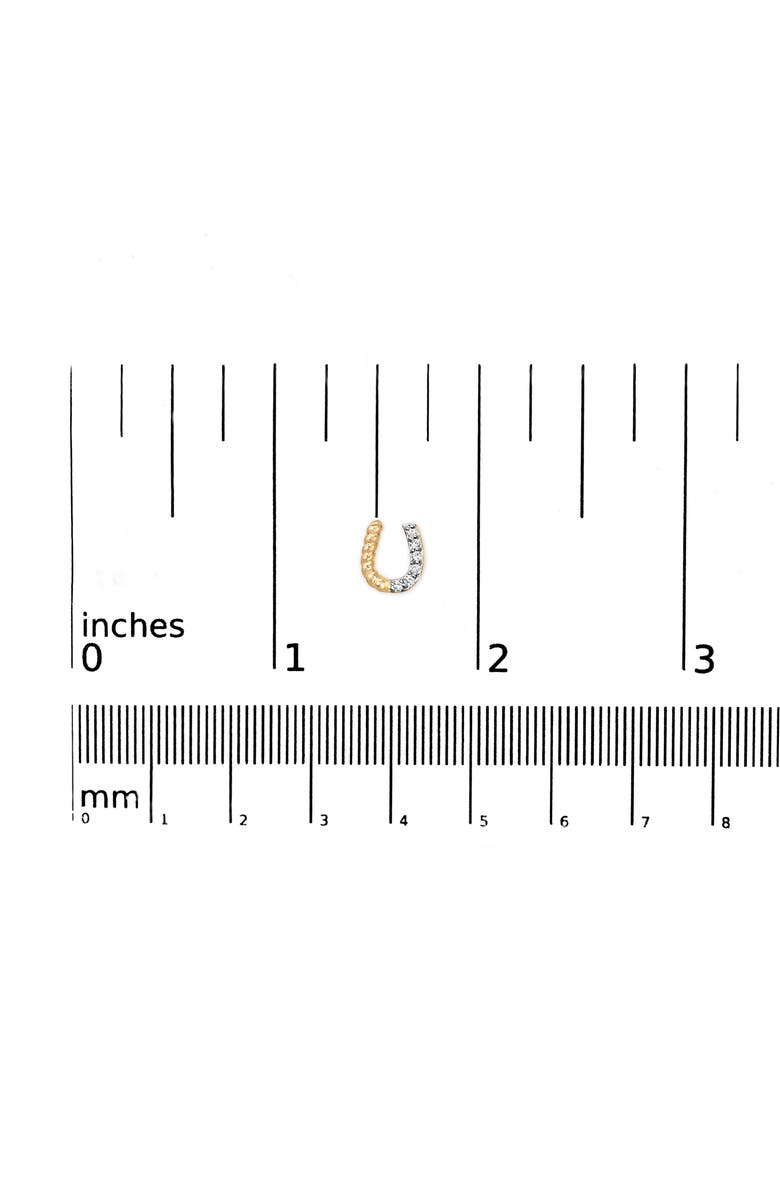 Haus of Brilliance 10K Yellow Gold 1/10 Ct Braided Horseshoe Stud Earrings, Alternate, color, Yellow