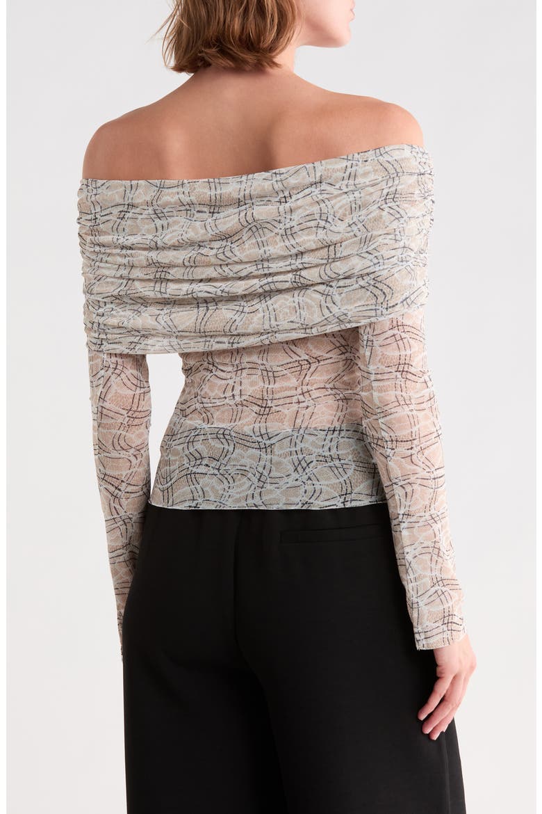 Lilith Off the Shoulder Top, Alternate, color, LACE PLAID