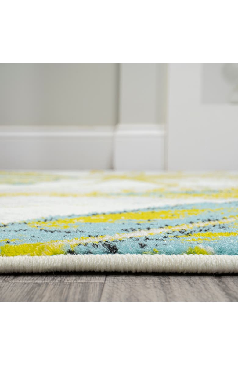 JONATHAN Y Monstera Tropical Leaves Area Rug, Alternate, color, Ivory/Green