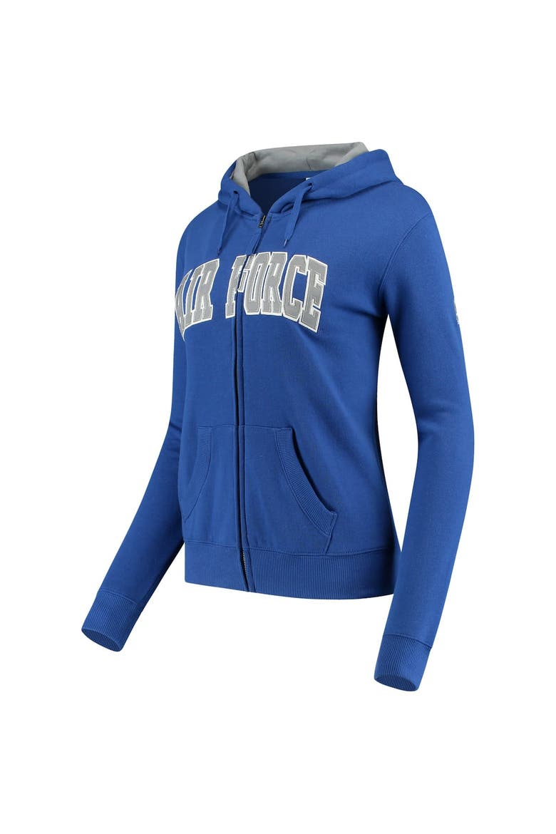 Women's Stadium Athletic Royal Air Force Falcons Arched Name Full-Zip Hoodie, Main, color, Royal