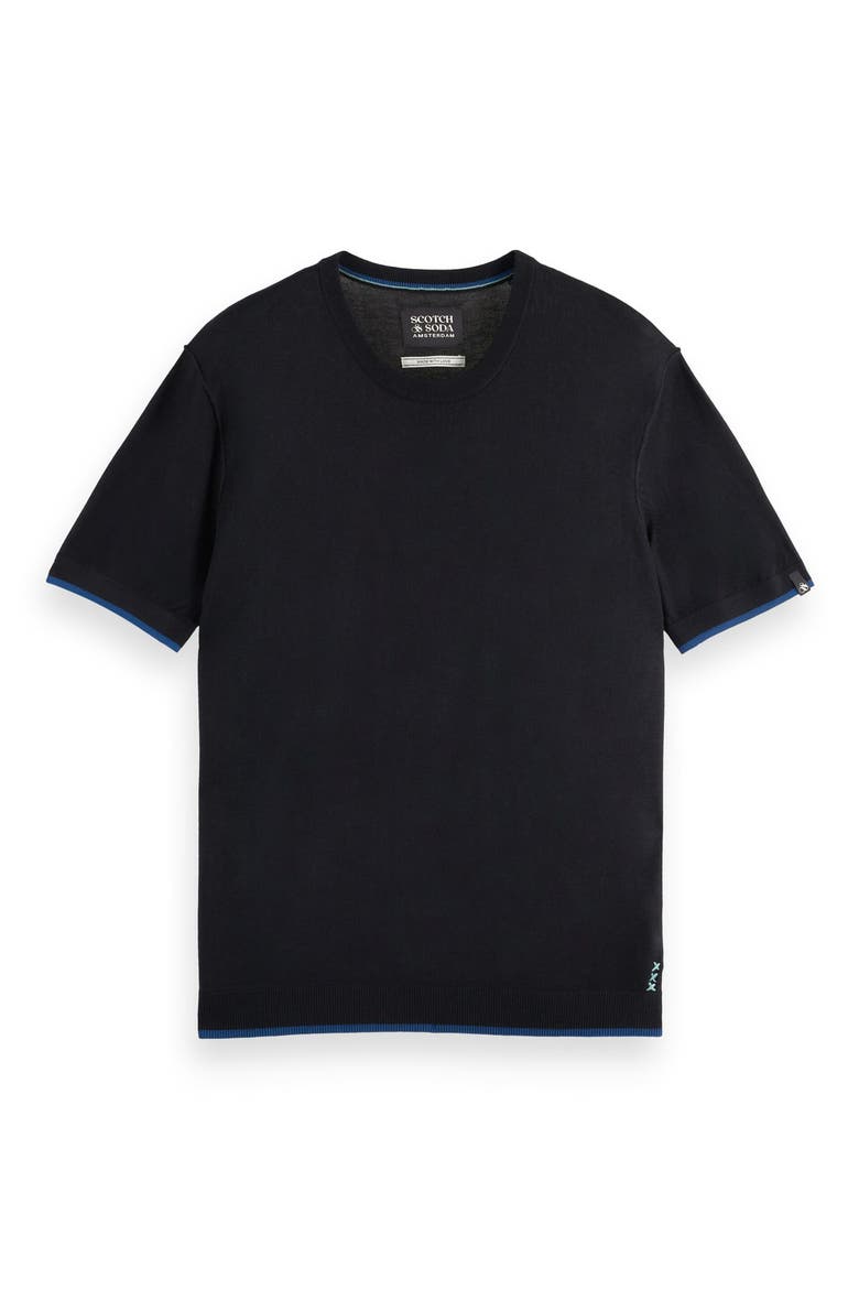 Relaxed Fit Short Sleeve Crewnneck Sweater, Alternate, color, METEORITE
