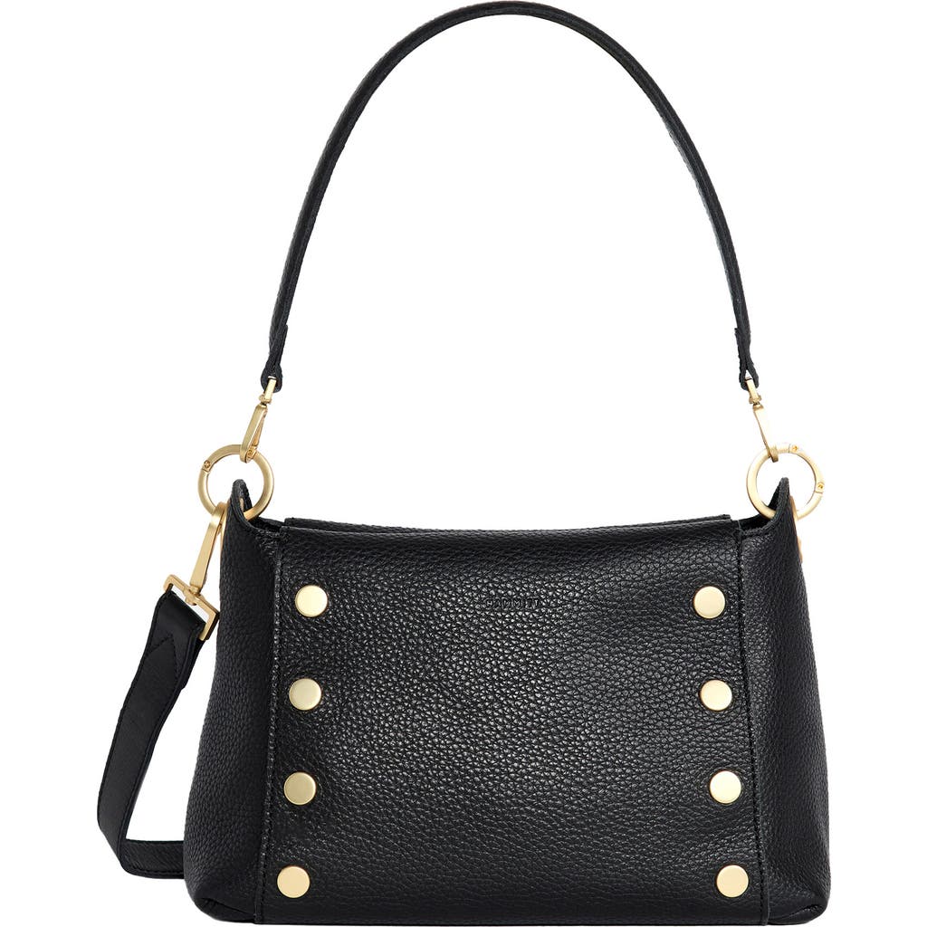 HAMMITT Bryant Medium Shoulder Bag in Black/Brushed Gold Red Zip  product