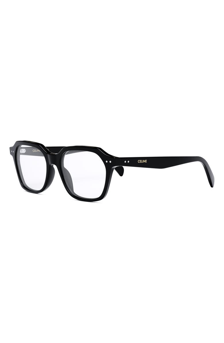 CELINE Thin 2 Dots 52mm Square Optical Glasses, Alternate, color, 