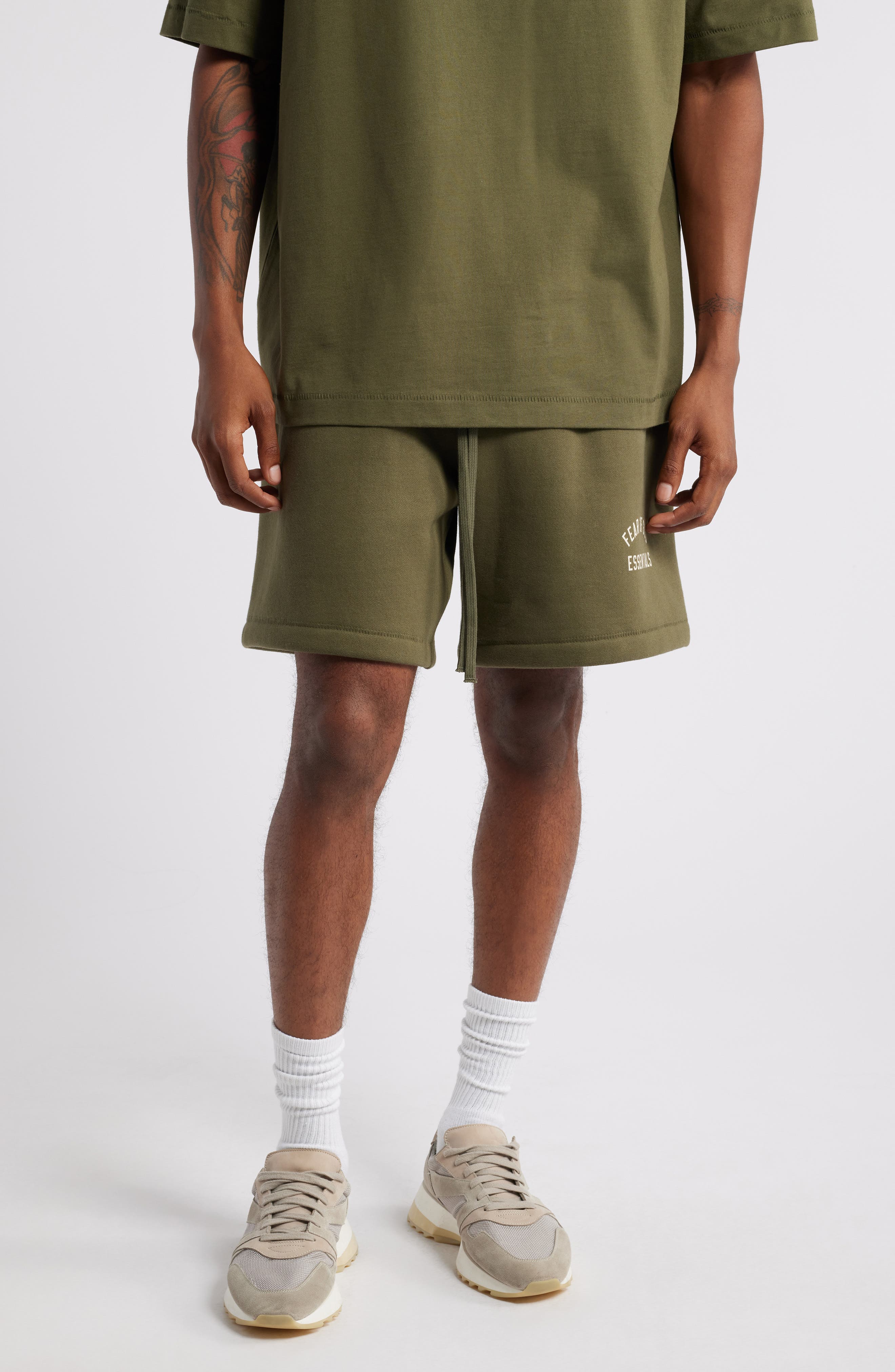 Cotton Blend Fleece Soccer Sweat Shorts