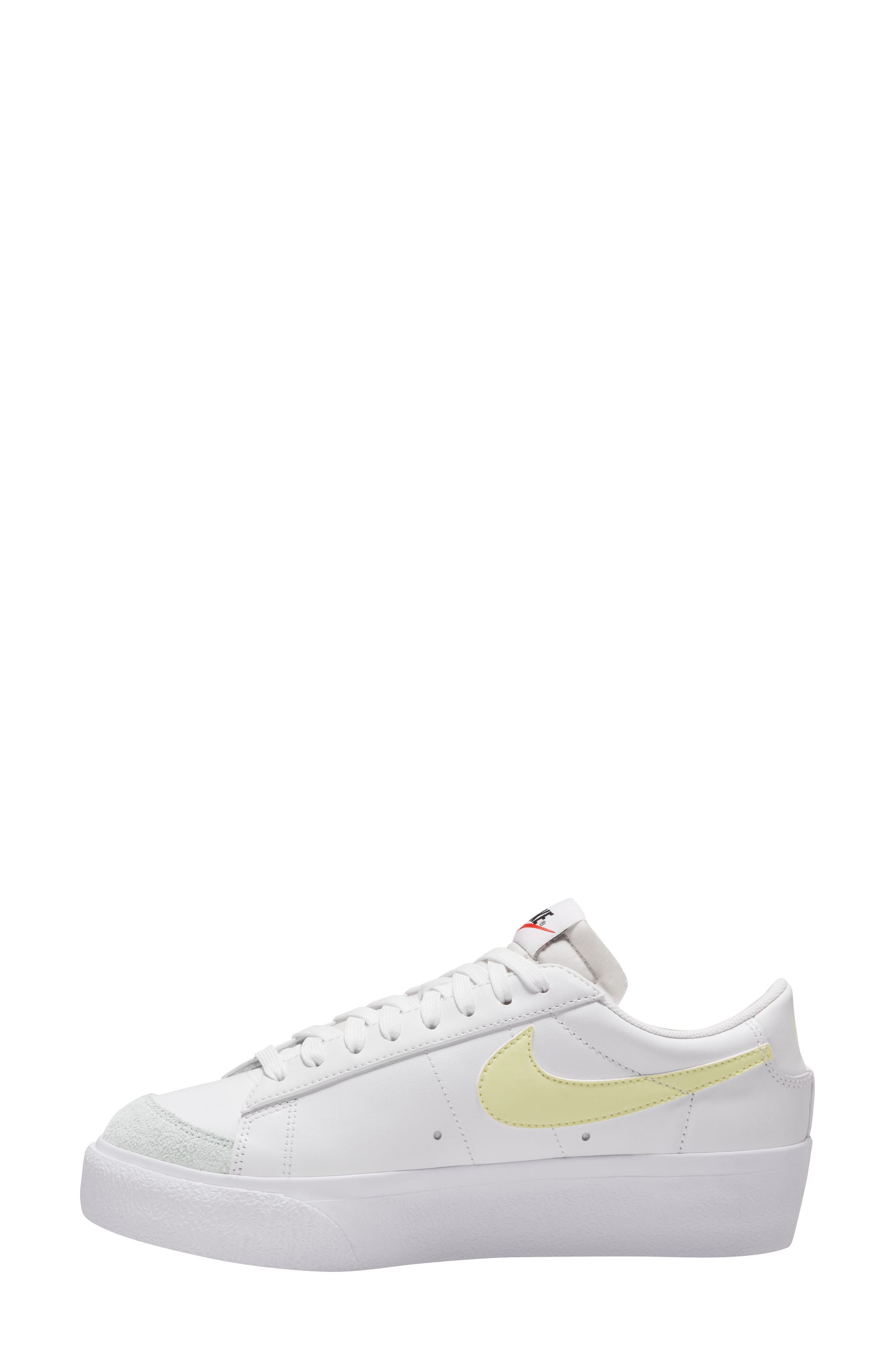 Nike Blazer Low Platform Sneaker, Alternate, color, White/ Lime/ Orange/ Black