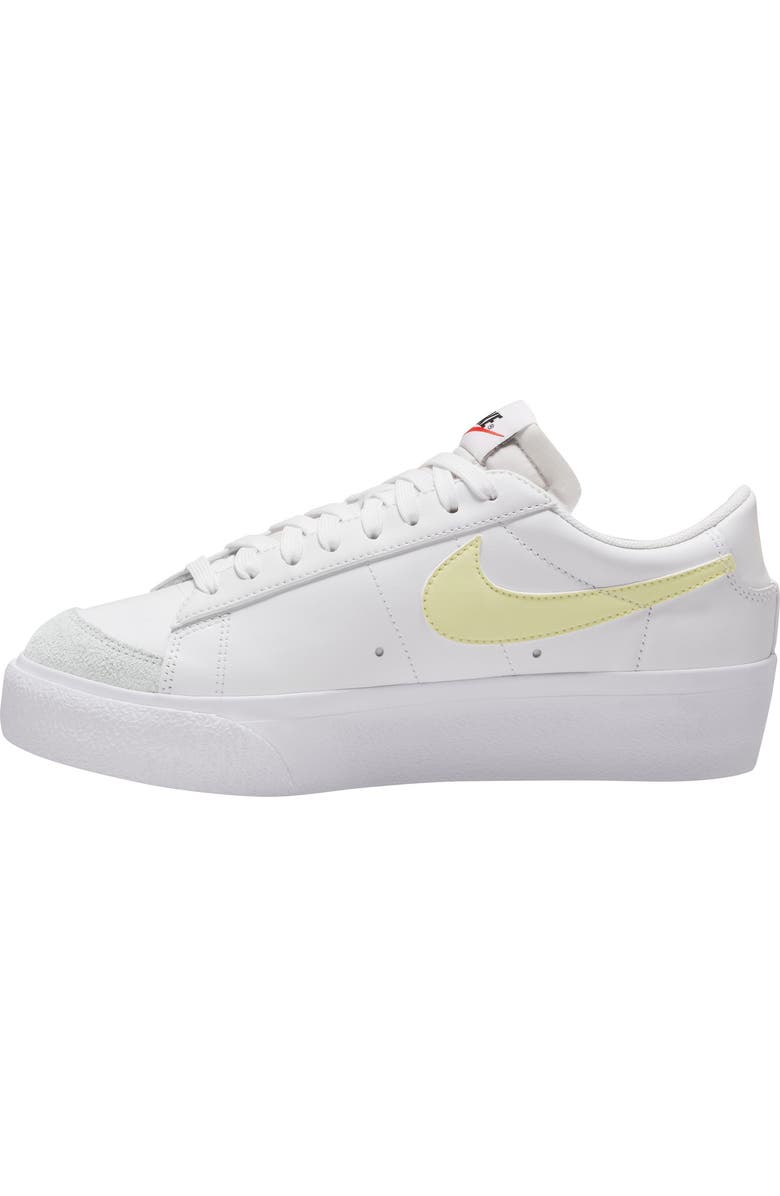 Nike Blazer Low Platform Sneaker, Alternate, color, White/ Lime/ Orange/ Black