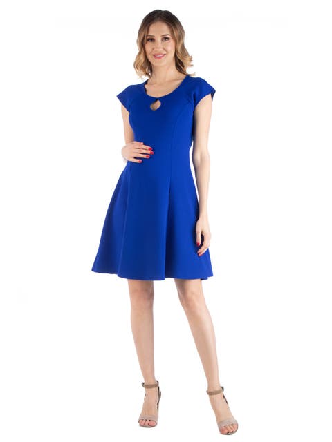 Maternity Dress with Keyhole Neck