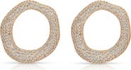 Ettika Pavé Cubic Zirconia Open Circle Drop Earrings