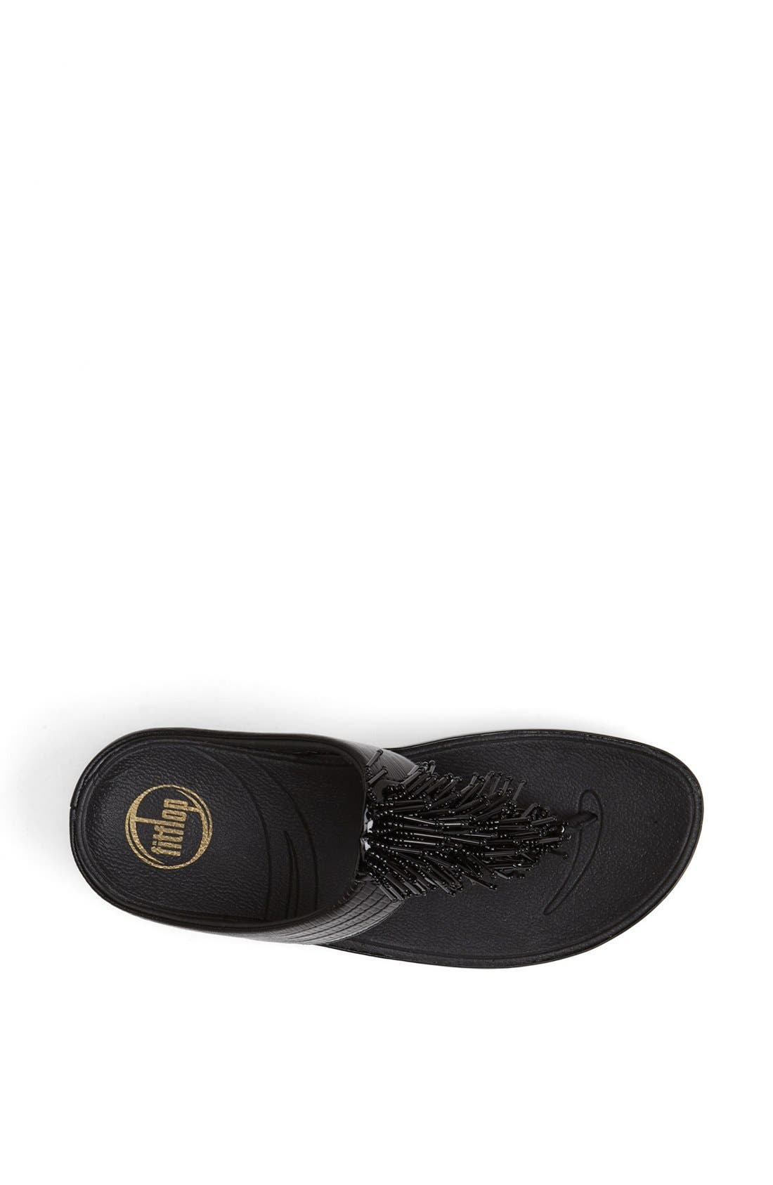 FitFlop™ 'Cha Cha' Flip Flop, Alternate, color, BLACK