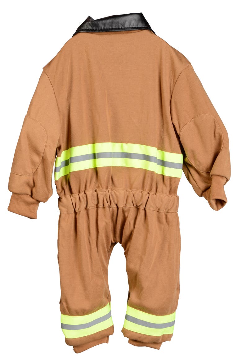 Firefighter Romper, Alternate, color, Brown