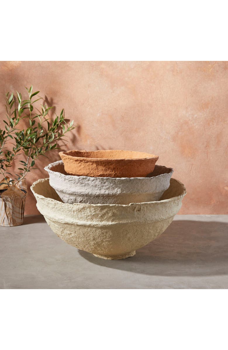 Be Home Koi Paper Mache Bowls - Set of 3, Alternate, color, Multi