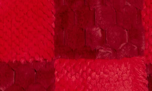 Alice And Olivia Alice + Olivia Moore Check Faux Fur Coat In Red