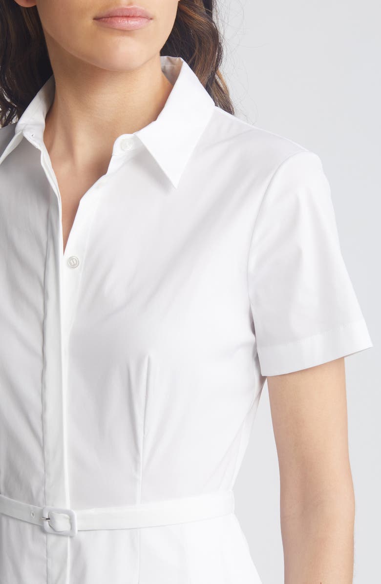 Theory Belted Cotton Blend Shirtdress, Alternate, color, 