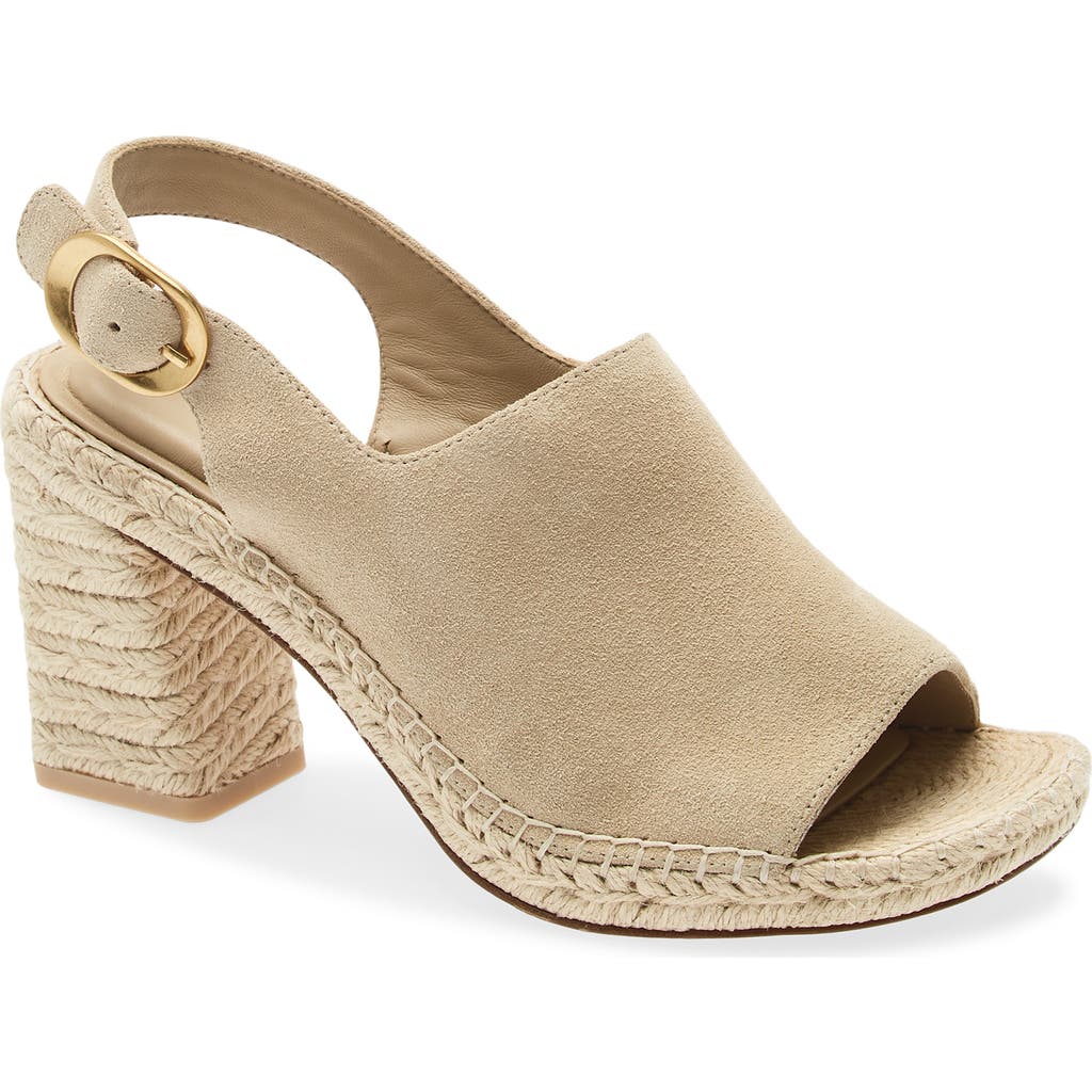 rag & bone Gigi Slingback Platform Espadrille Sandal in Irish Cream Suede at Nordstrom, Size 41