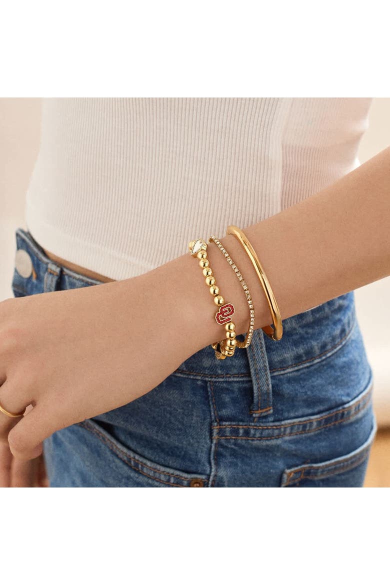 Oklahoma Sooners Mixed Icon Pisa Bracelet, Alternate, color, Gold