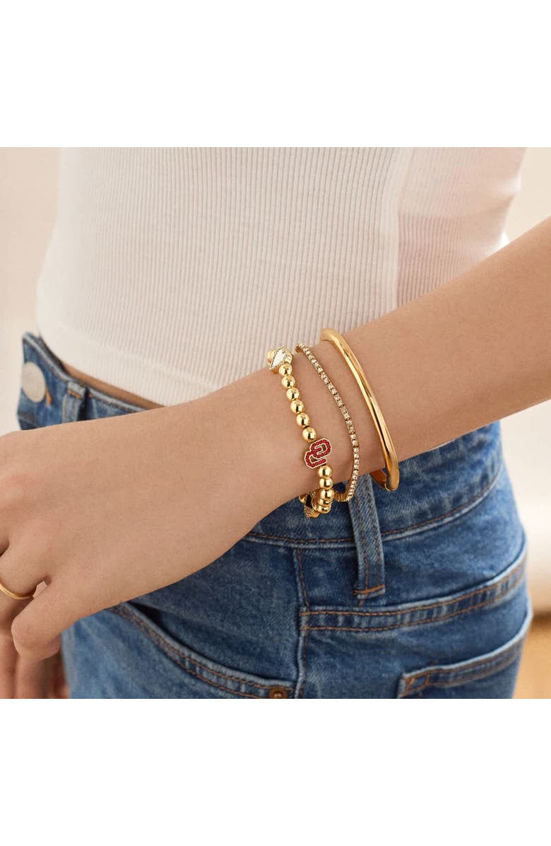 BaubleBar Oklahoma Sooners Mixed Icon Pisa Bracelet, Alternate, color, 