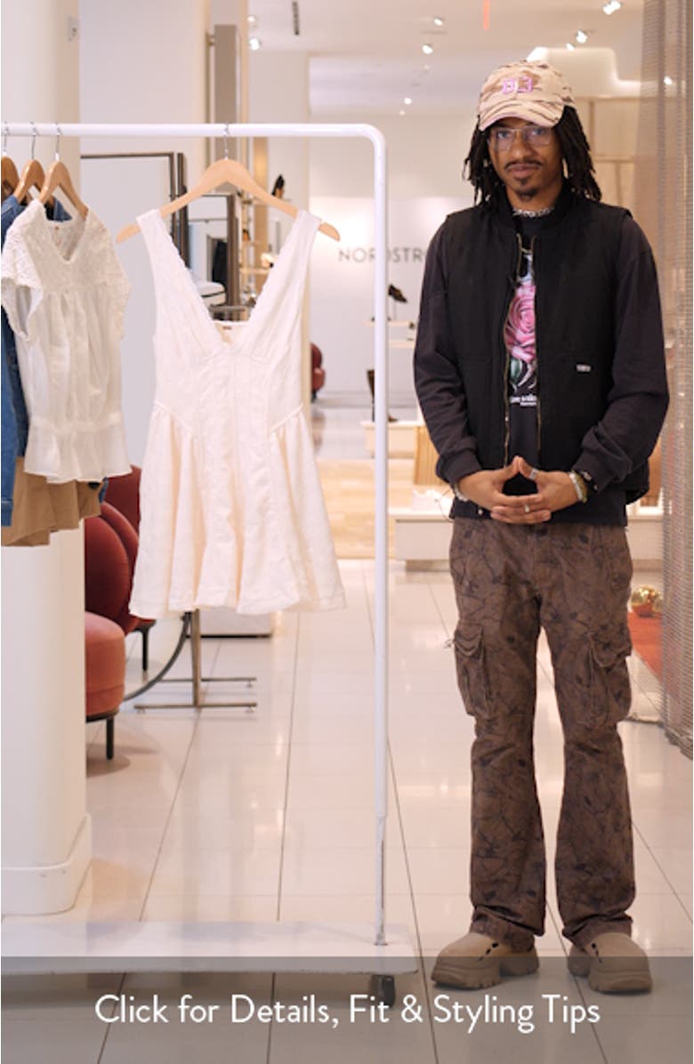 Can't Help It Eyelet Embroidered Minidress, sales video thumbnail