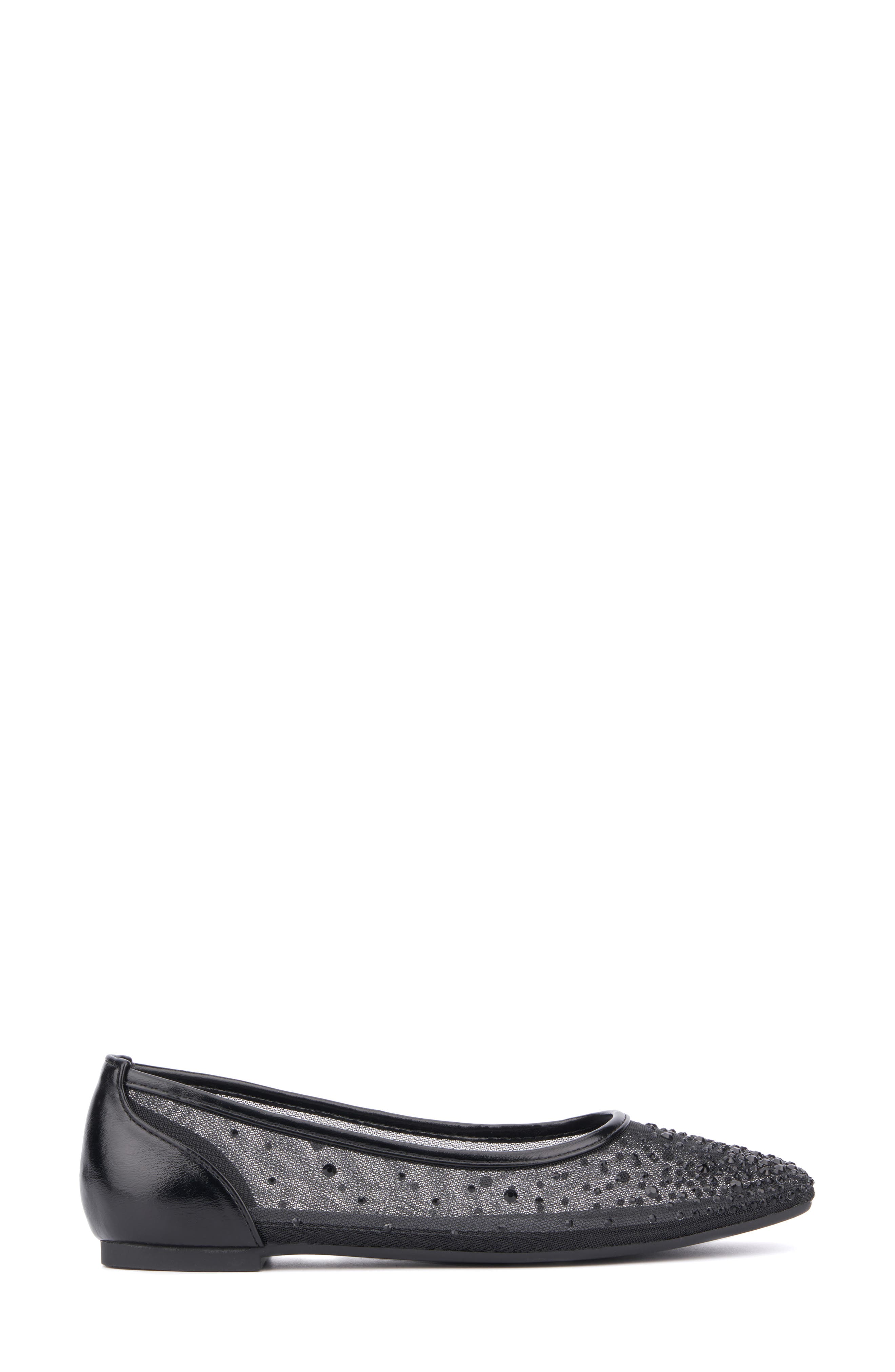 NEW YORK AND COMPANY Priya Mesh Flat, Alternate, color, Black