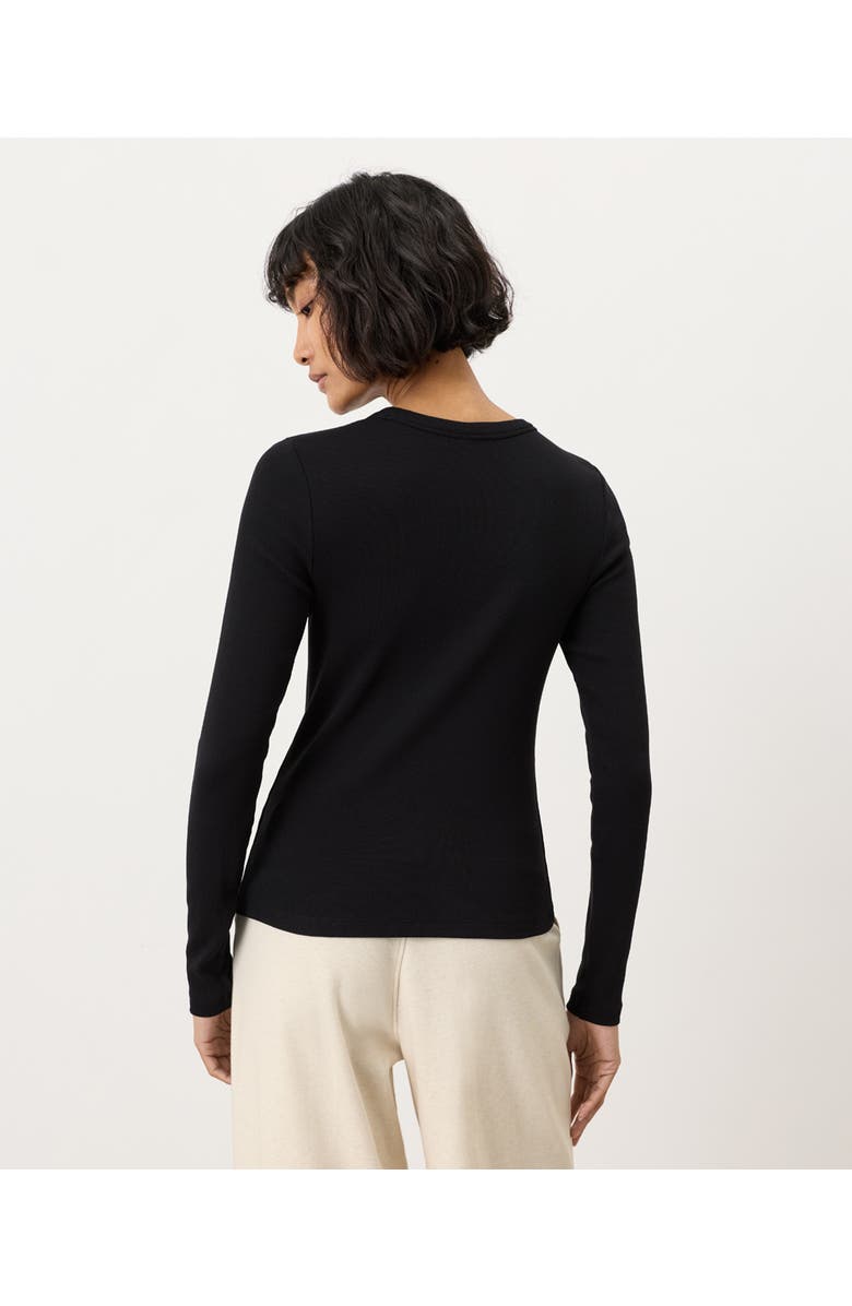 Pact Perfect Rib Layering Long Sleeve Made With Organic Cotton, Alternate, color, Black