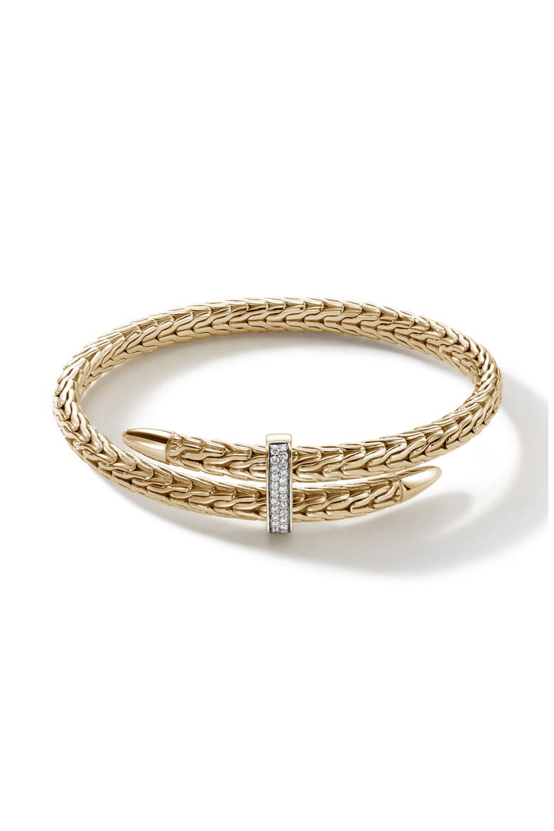 Spear Coil Choker, Diamonds, Main, color, 14K YELLOW GOLD