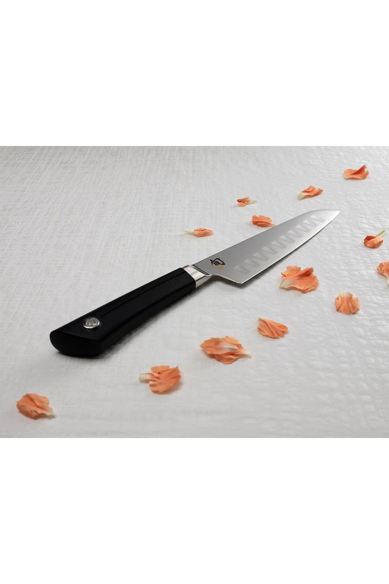 Sora H.G. Santoku 7" Knife, Alternate, color, BLACK