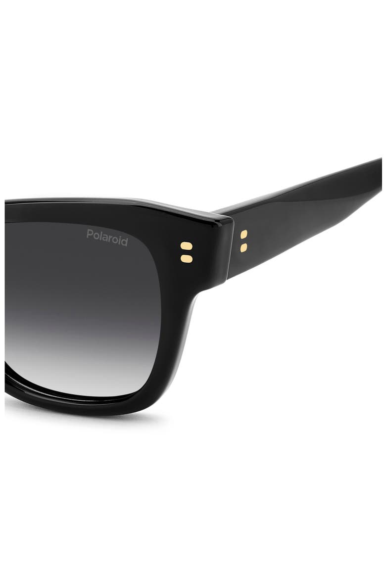 51mm Polarized Cat Eye Sunglasses, Alternate, color, BLACK/ GREY SF PZ