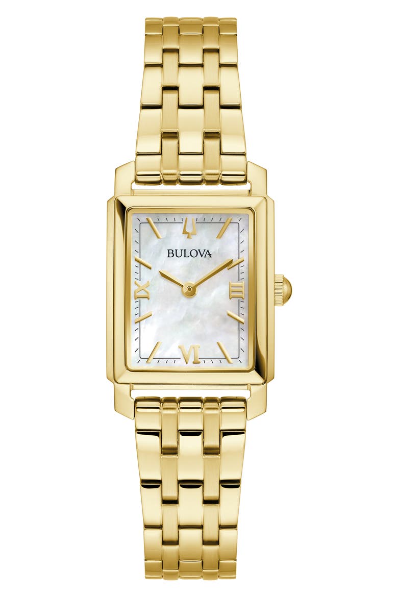 Sutton Mother-of-Pearl Bracelet Watch, 21mm, Main, color, GOLD-TONE