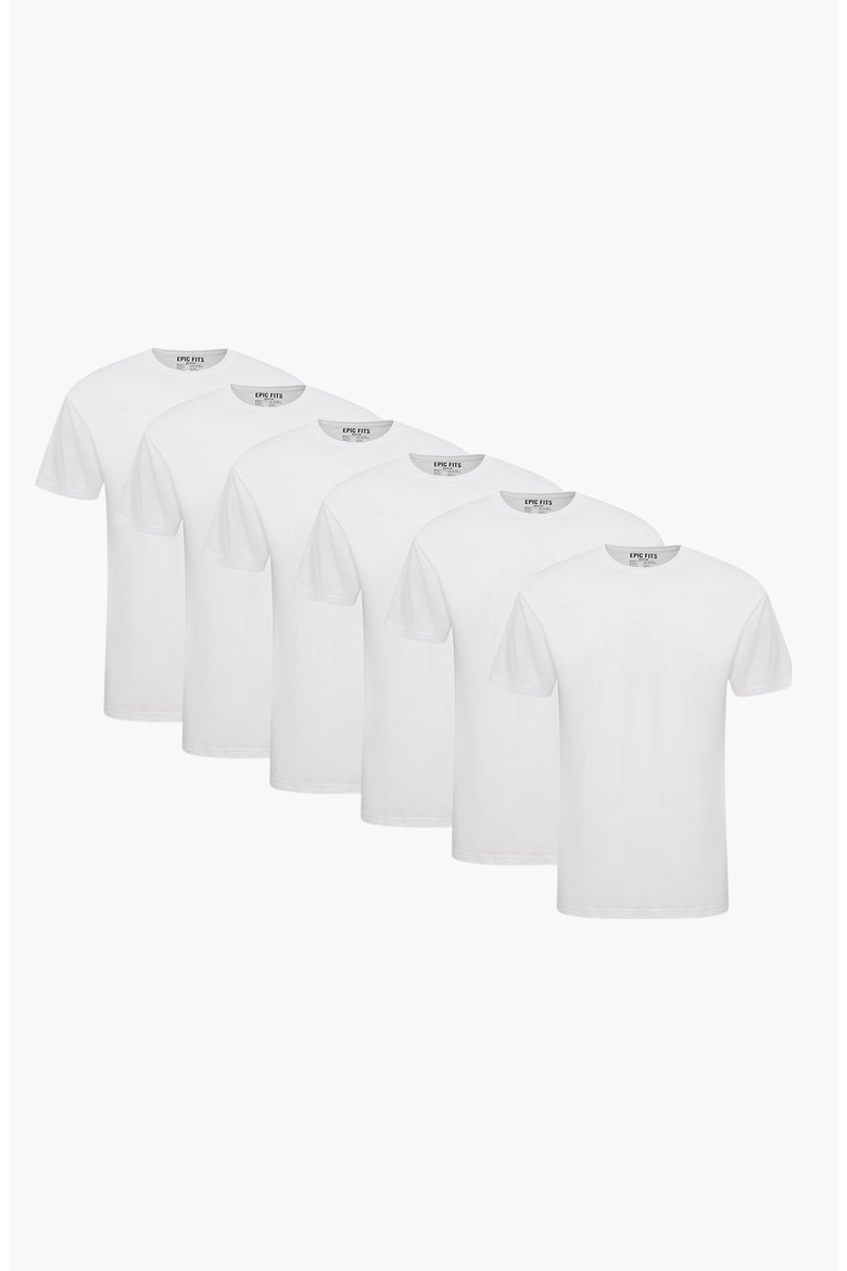 Crew Neck 6-Pack T-Shirts, Main, color, White