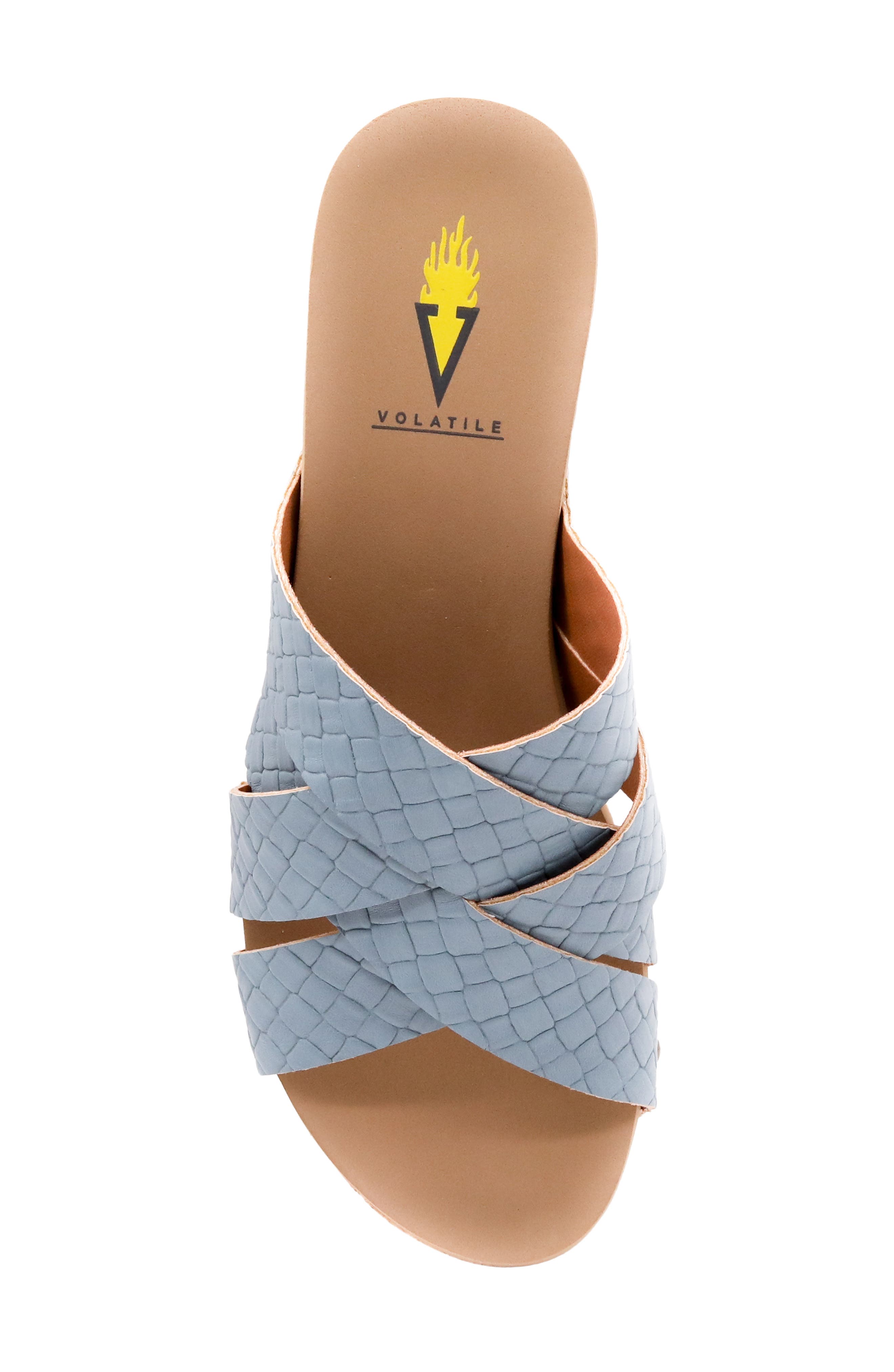Volatile Newport Crisscross Platform Slide Sandal, Alternate, color, 
