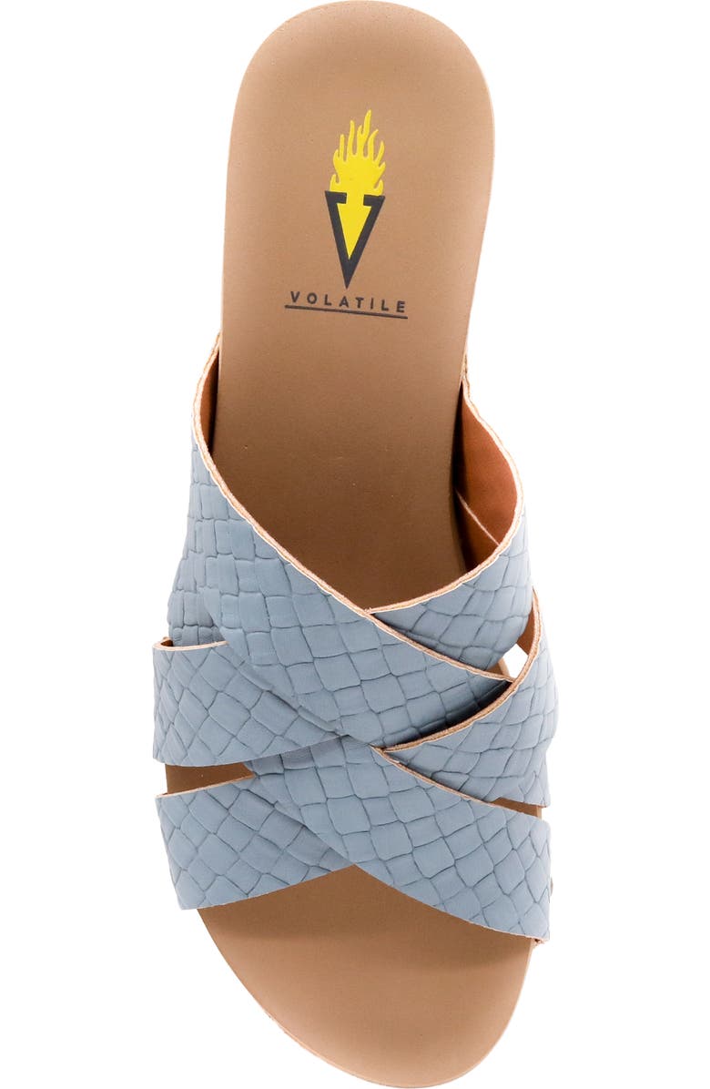 Volatile Newport Crisscross Platform Slide Sandal, Alternate, color,