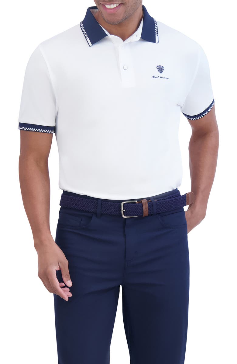 Ben Sherman Piquè Sports Golf Polo, Main, color, White