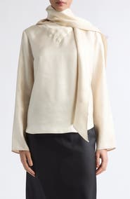 LOULOU DE SAISON Gala Silk Twill Scarf Top