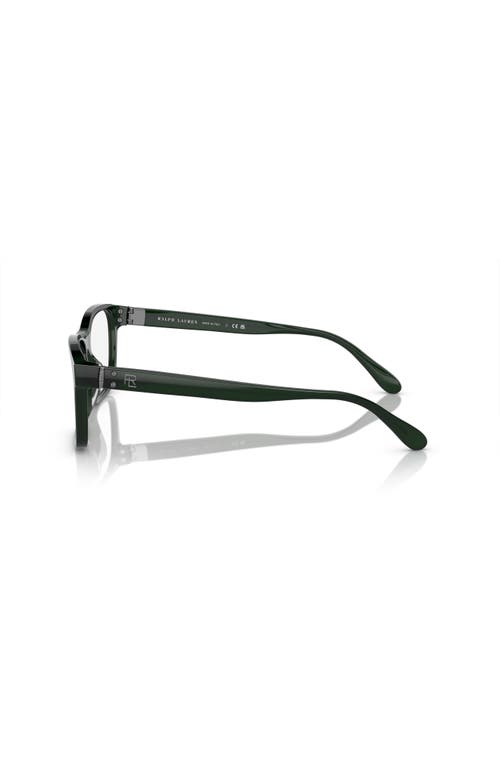 Ralph Lauren 56mm Rectangle Optical Glasses In Green