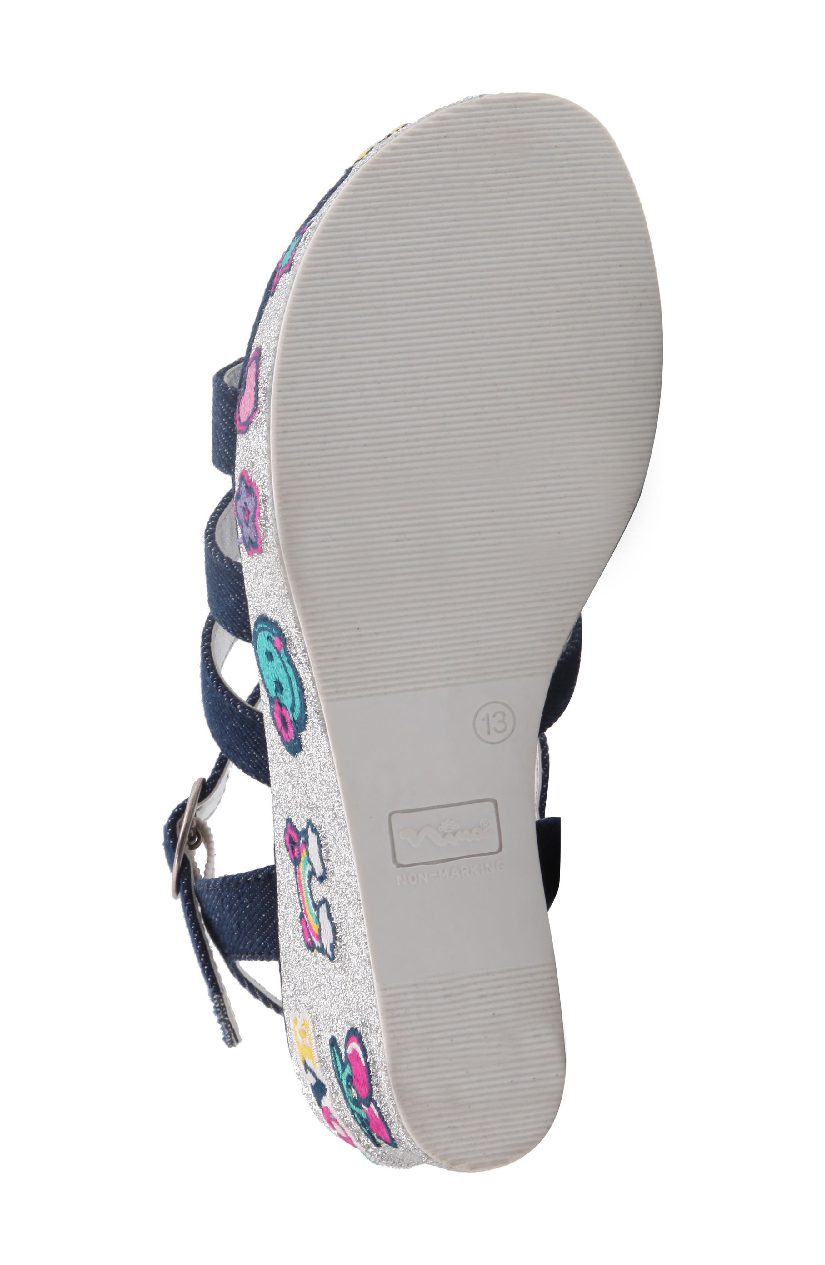 Nina Bubbles Emoji Platform Sandal, Alternate, color, 