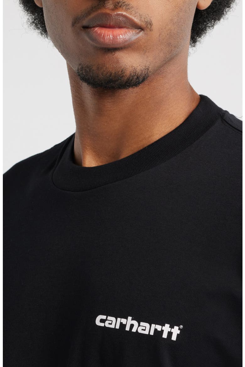 Archive Lines Organic Cotton Graphic T-Shirt, Alternate, color, BLACK