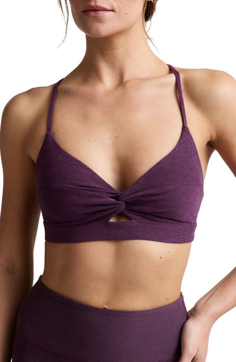 Twist Front Strappy Sports Bra