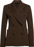 Max Mara Zulma Houndstooth Check Double Breasted Jacket