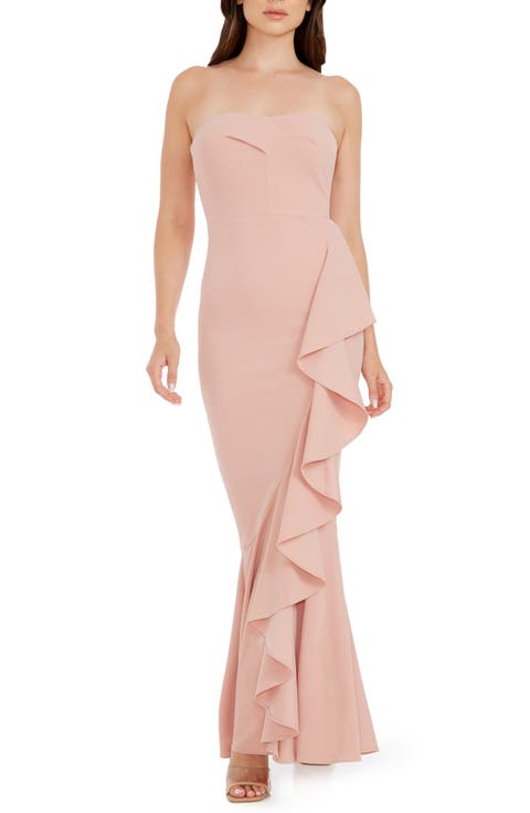 Paris Ruffle Strapless Mermaid Gown