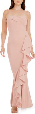 Dress the Population Paris Ruffle Strapless Mermaid Gown