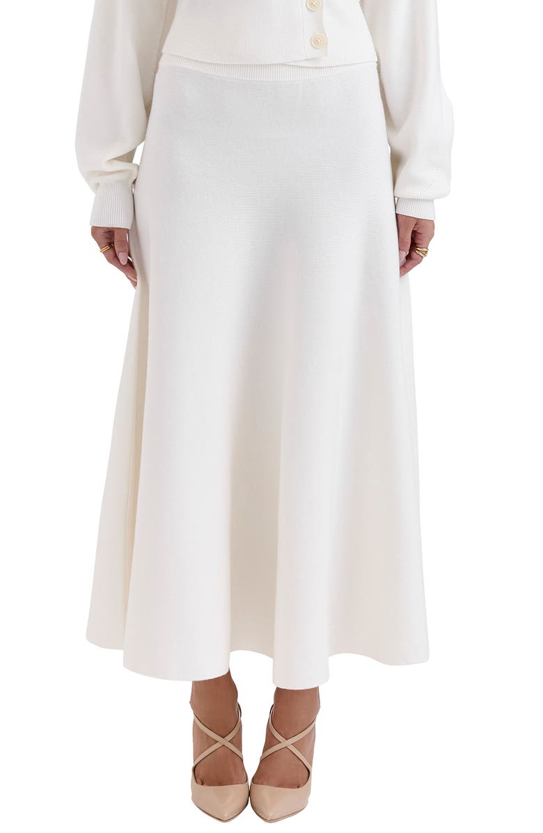 HOUSE OF CB Solara Maxi Sweater Skirt, Main, color, Ivory