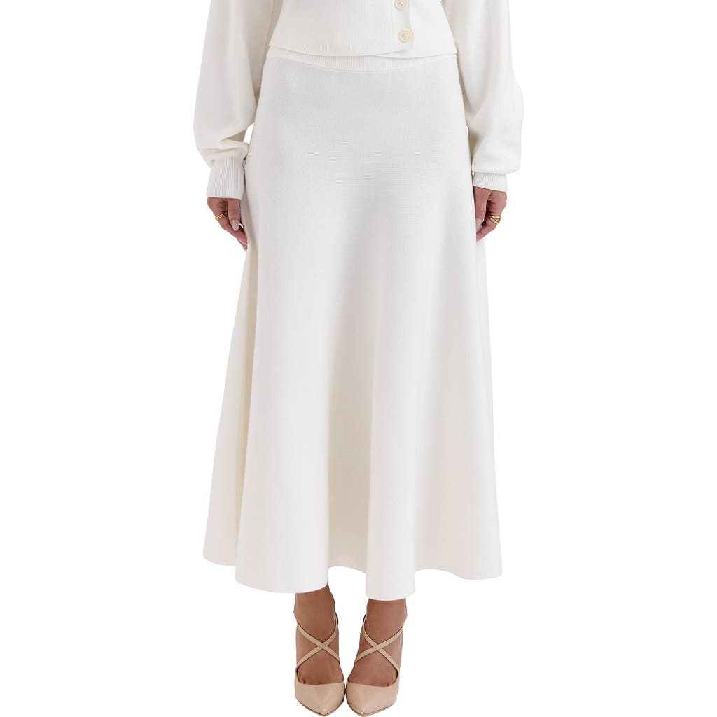House Of Cb Solara Maxi Sweater Skirt In Ivory