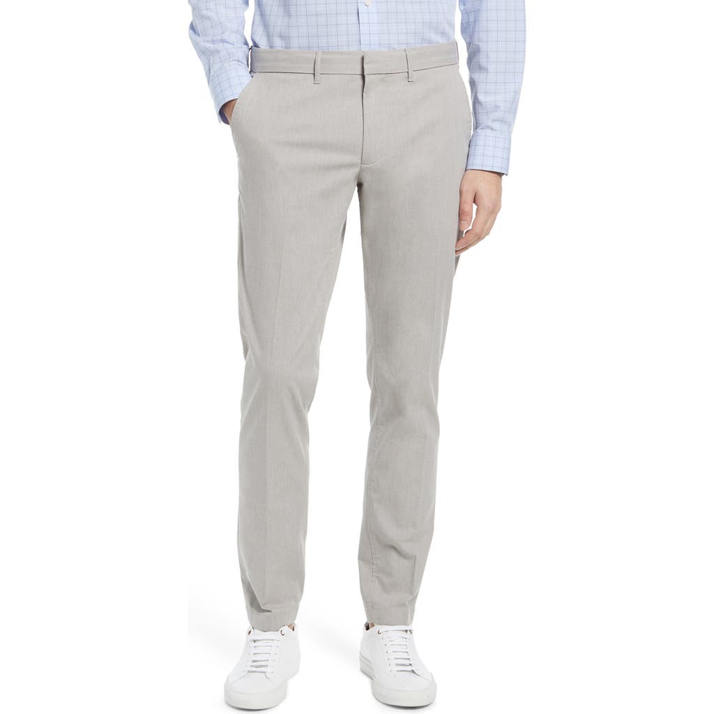 Nordstrom Athletic Fit Coolmax® Flat Front Performance Chino Pants In Grey Opal Heather