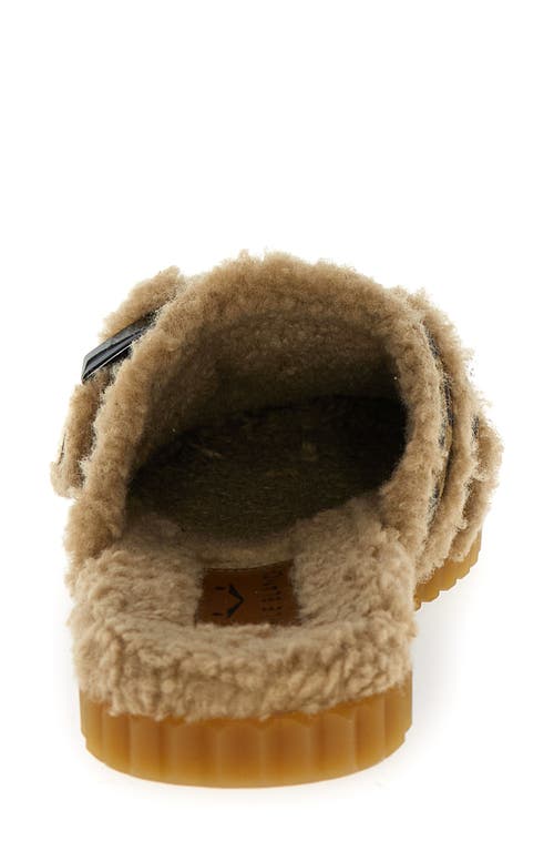 Voile Blanche Fredrik Faux Shearling Mule In Brown
